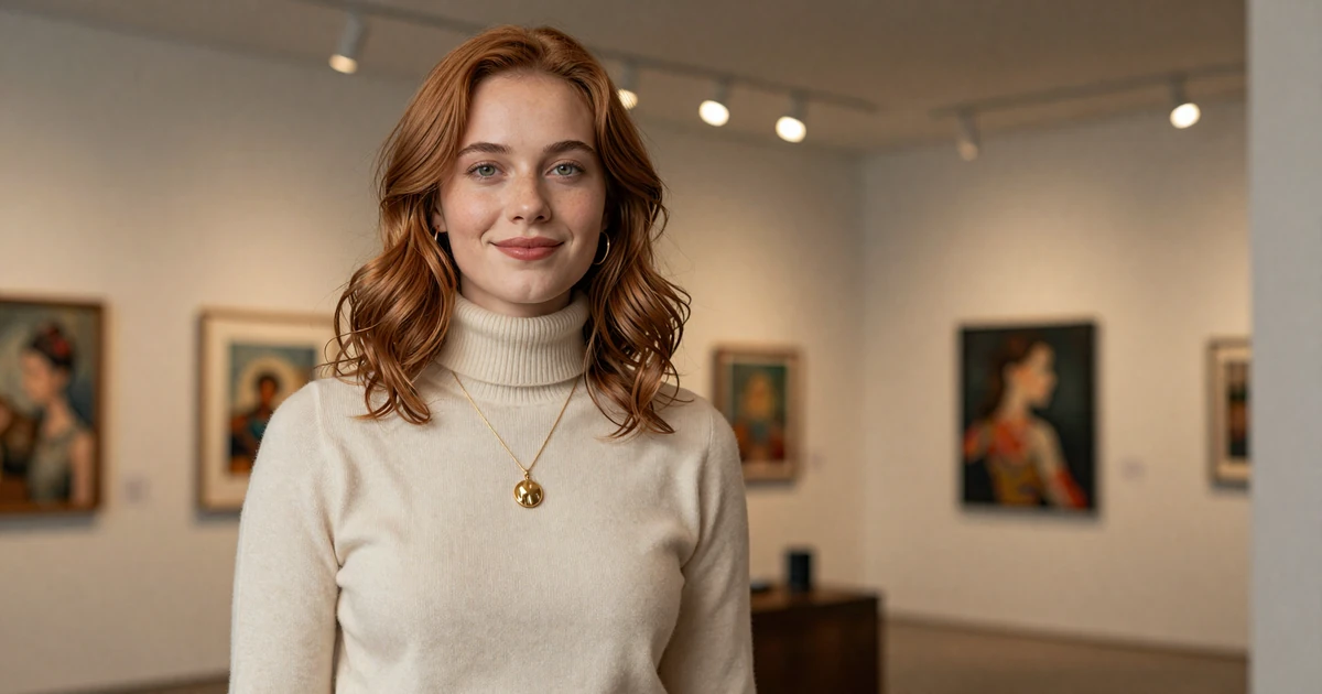 Verified SugarMatch sugar baby member Juniper inside a Pearl District gallery in Portland